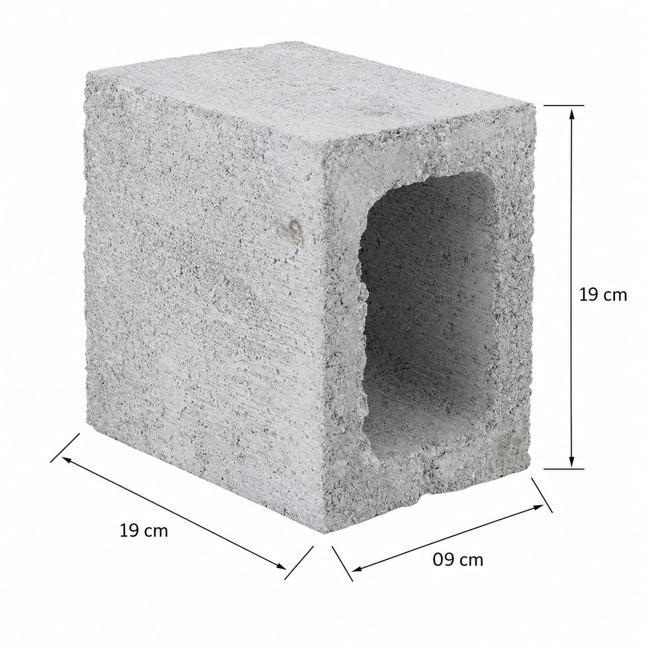 Meio Bloco 09×19×19 cm