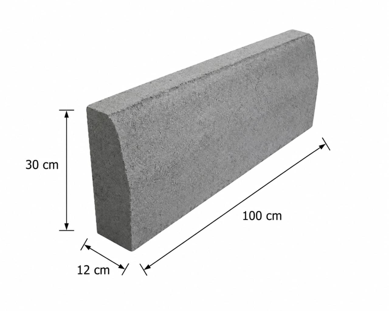 Meio-Fio 12×30×100 cm